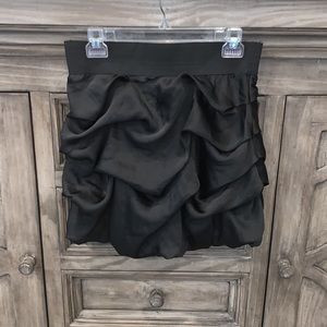 NWOT Women’s Maurice’s Black Satiny Pick Ups Bubble Mini Skirt (Medium)
